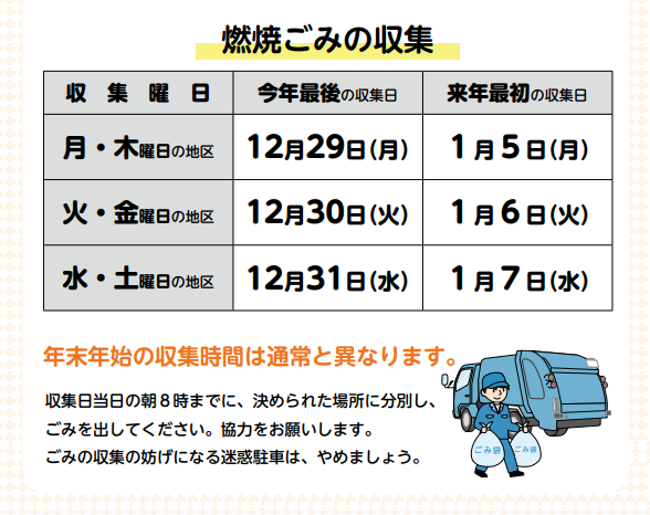 2025年版！年末年始のゴミ収集のお知らせ】｜吹田市 - 【吹田をもっと 